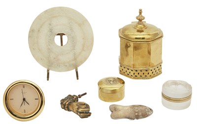 Lot 115 - Group of Brass and Other Table Articles...