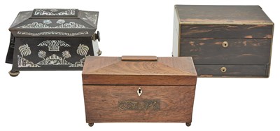 Lot 128 - George III Gilt-Metal Mounted Walnut Tea Caddy...
