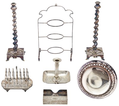Lot 168 - Group of Silver Plated Table Articles 20th...