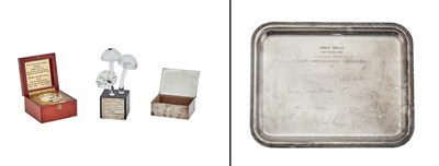 Lot 150 - AWARDS Three desk ornament awards presented to...