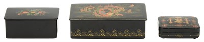 Lot 140 - Three Soviet Lacquer Boxes Including Palkeh...