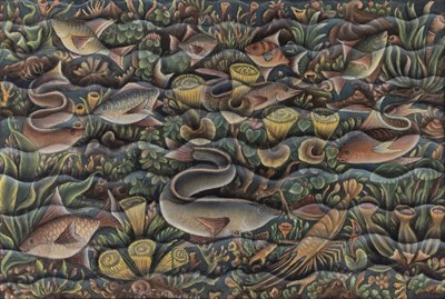 Lot 152 - Balinese Ubud School 20th Century Sea Life on...