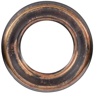 Lot 133 - Copper Over Wood Framed Circular Mirror...