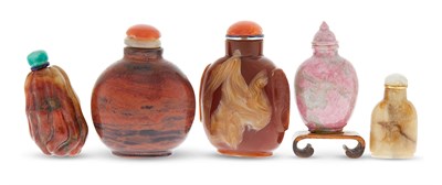 Lot 1058 - A Group of Five Chinese Snuff Bottles...