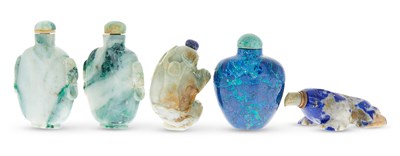 Lot 1051 - A Group of Five Chinese Snuff Bottles...