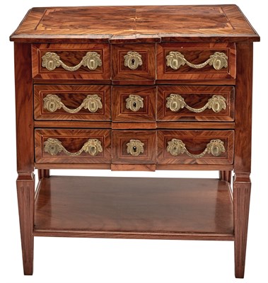 Lot 307 - Italian Neoclassical Walnut Miniature Commode...