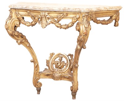 Lot 118 - Louis XV Style Giltwood Console Late 19th...