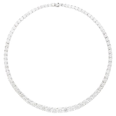 Lot 185 - Mish Platinum and Diamond Necklace