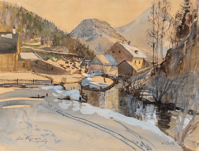 Lot 1038 - Oskar Laske Austrian, 1874-1951 Das Sagewerk...