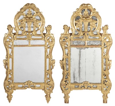Lot 154 - Pair of Louis XV Style Giltwood Mirrors 19th...