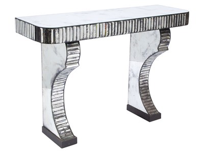 Lot 100 - Mirrored Glass and Ebonized Wood Console...