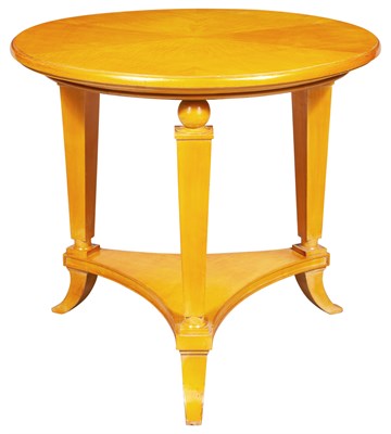 Lot 101 - French Sycamore Center Table In the manner of...