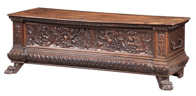 Lot 105 - Italian Renaissance Style Walnut Cassone...