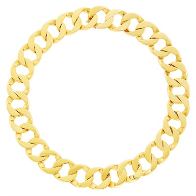 Lot 22 - Verdura Gold 'Curb-Link' Necklace/Bracelet Combination