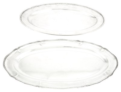 Lot 298 - Two Russian and Polish Silver Platters The...