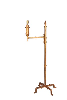 Lot 279 - Arts and Crafts Parcel-Gilt Wrought Iron Floor...