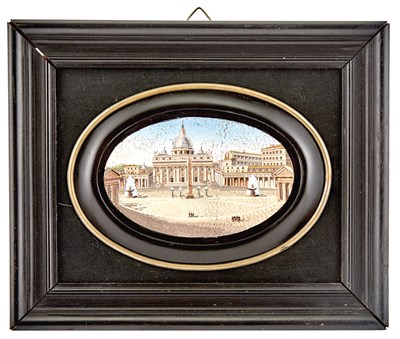 Lot 333 - Italian Grand Tour Micromosaic Plaque...