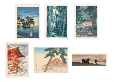 Lot 1246 - Six Japanese Shin Hanga Prints Taisho Period...