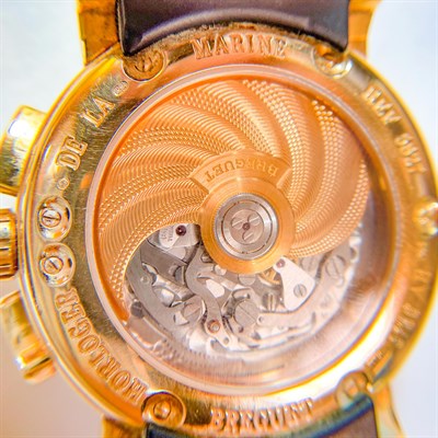 Lot 45 - Breguet Gentleman's Rose Gold 'Marine' Chronograph Wristwatch, Ref. 5827BR