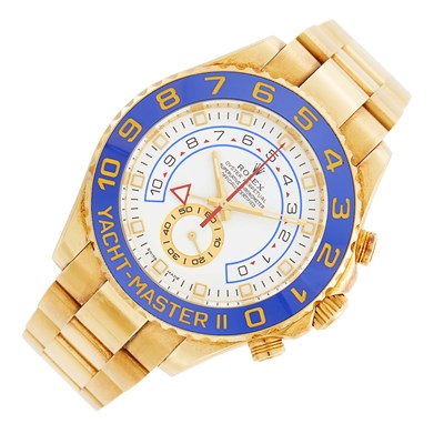 Lot 20 - Rolex Gentleman's Gold 'Yacht-Master II' Wristwatch, Ref. 116688