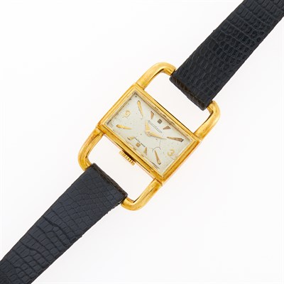 Lot 174 - Jaeger LeCoultre Gold 'Etrier' Wristwatch