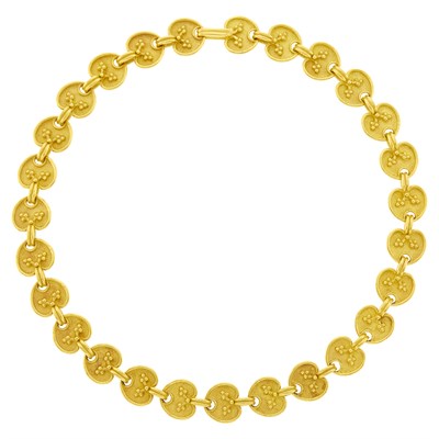 Lot 43 - High Karat Gold Link Necklace