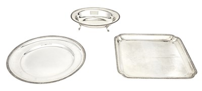 Lot 192 - Three Italian Silver Trays and Dishes 20th...