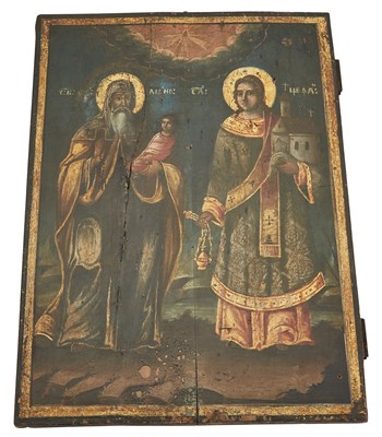 Lot 301 - Icon of Saint Julian, Bishop of Kenomania and...