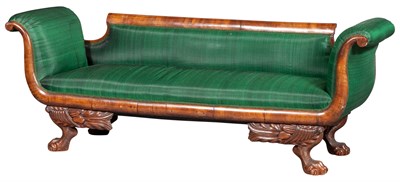 Lot 1411 - Classical Carved Mahogany Sofa 19th Century...