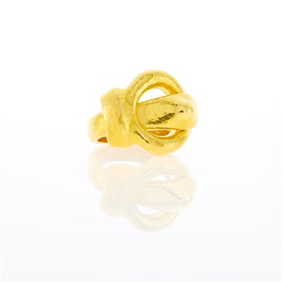 Lot 120 - Ilias Lalaounis Hammered Gold Ring