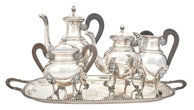Lot 209 - Italian Empire Style Silver Tea and Coffee...