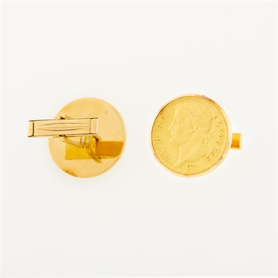 Lot 36 - Pair of French Coin Cuff Links Pair of...