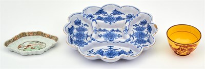 Lot 1240 - English Delft Blue and White Sweetmeat Dish...