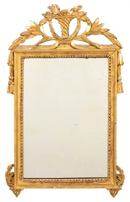 Lot 326 - Louis XVI Style Giltwood Mirror Height 28...