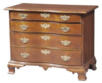 Lot 227 - Chippendale Mahogany Serpentine Chest of...
