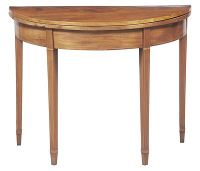 Lot 300 - Federal Inlaid Mahogany Demilune Fold-Over...