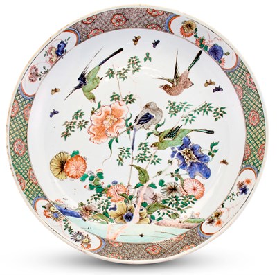 Lot 1115 - A Chinese Famille Verte Porcelain Charger...