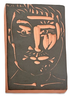 Lot 156 - Pablo Picasso (1881-1973) VISAGE D'HOMME...