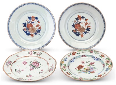 Lot 1038 - Four Chinese Export Porcelain Plates 18th...