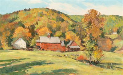Lot 19 - Bernard Corey American, 1914-2000 Farm Signed...