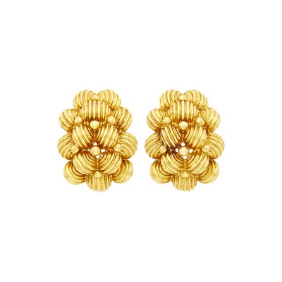 Lot 10 - Pair of Gold Earclips