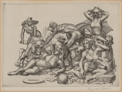 Lot 104 - Reginald Marsh (1898-1954) THE BEACH PICNIC...