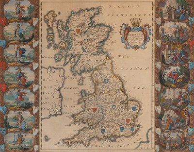 Lot 88 - Blaeu's map of Britain, richly colored