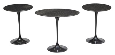 Lot 225 - Three Eero Saarinen Marble and Black Enamelled...