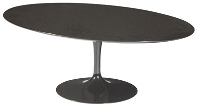Lot 227 - Eero Saarinen Marble and Black Enamelled Metal...