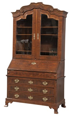 Lot 302 - Continental Walnut Slant-Front Secretary...