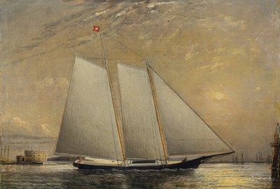 Lot 78 - American School 19th Century Yacht off...