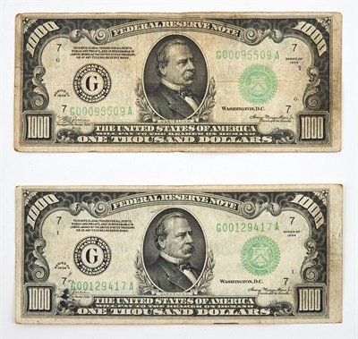 Lot 91 - United States 1934 One Thousand Dollar Small...