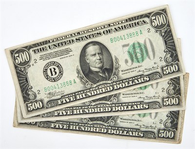 Lot 94 - United States 1934A Five Hundred Dollar Small...