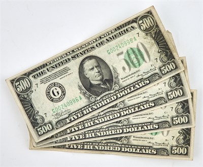 Lot 95 - United States 1934A Five Hundred Dollar Small...
